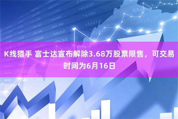 K线猎手 富士达宣布解除3.68万股票限售，可交易时间为6月16日