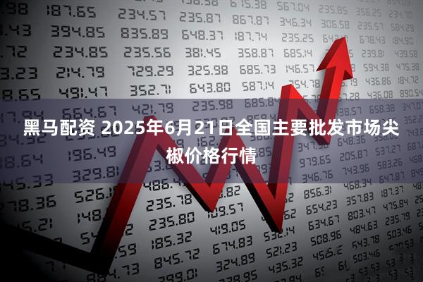 黑马配资 2025年6月21日全国主要批发市场尖椒价格行情