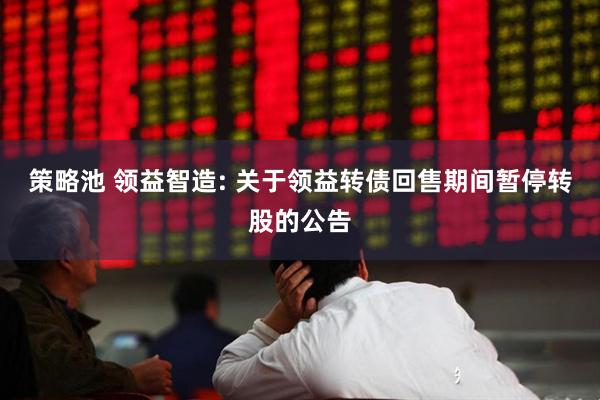 策略池 领益智造: 关于领益转债回售期间暂停转股的公告