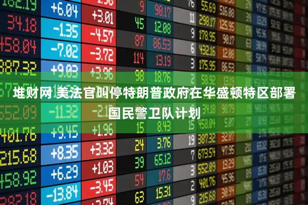 堆财网 美法官叫停特朗普政府在华盛顿特区部署国民警卫队计划